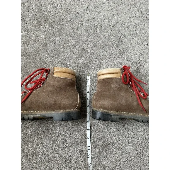 Vintage Mens Tecnica Brown Leather Hiking WorkBoots Made In Italy, Size US 6.5